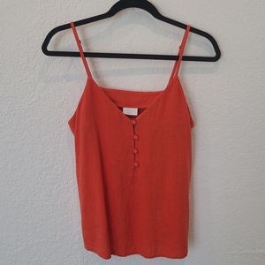 Burnt Orange linen tank